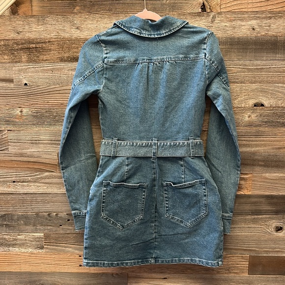 Show Me Your MuMu Outlaw Denim Dress in Tide Size XS NWT - Picture 9 of 14